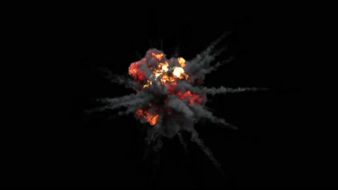 Bomb Explosion With Alpha Channel Explosion Overlay Stock Footage 131323763