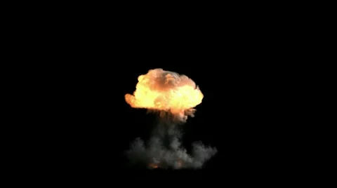 Bomb explosion with alpha channel Stock Footage 10726704