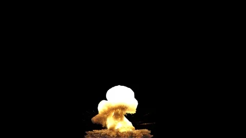 Bomb Explosion with alpha matte Video stock 120014549