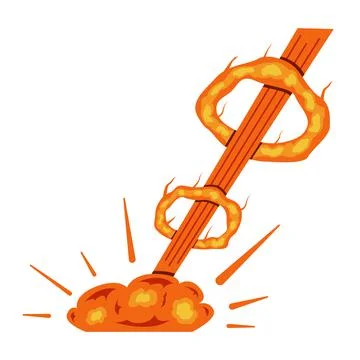 Bomb explosion. Cartoon explosion for a comic book. Flat style. Vector. Stock Illustration