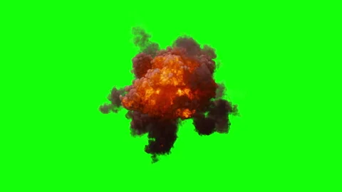 Bomb, Explosion concept design on green screen. VFX Stock Footage 4K Stock Footage 301638747