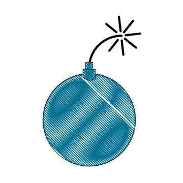 Bomb explosion danger comic element Stock Illustration
