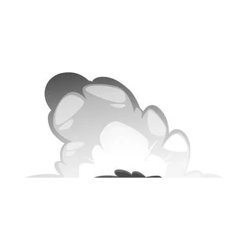 Bomb explosion, detonated boom flash cartoon game bang effect, vector monochrome Illustrazione stock