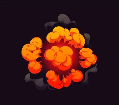 Bomb explosion effect, cartoon comic blast boom Illustrazione stock