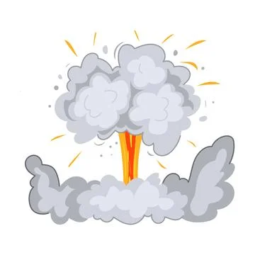 Bomb explosion effect cartoon vector illustration Stockillustratie