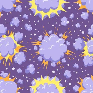 Bomb explosion effect seamless pattern vector 스톡 일러스트