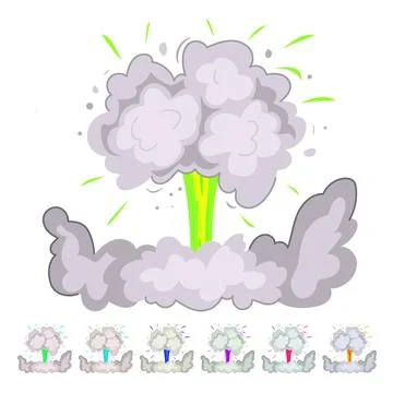 Bomb explosion effect vector cartoon graphic Stockillustratie