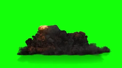 Bomb Explosion. Fire and Smoke Blast. Stock Footage 303278992