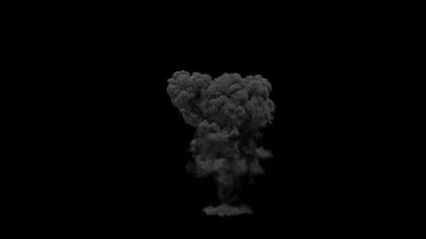 Bomb Explosion. Fire and Smoke Blast. Stock Footage 303279009