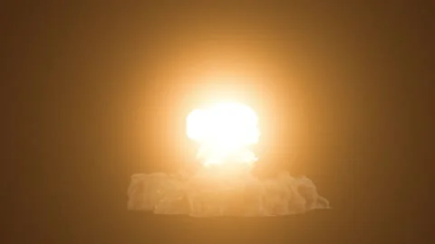 Bomb Explosion. Fire and Smoke Blast. Stock-Footage 303279016