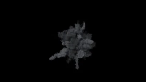 Bomb Explosion. Fire and Smoke Blast. Stock-Footage 303279020