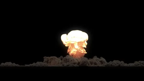 Bomb Explosion. Fire and Smoke Blast. Stock Footage 303279057