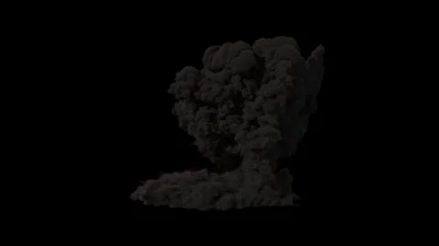 Bomb Explosion. Fire and Smoke Blast. Video stock 303279073