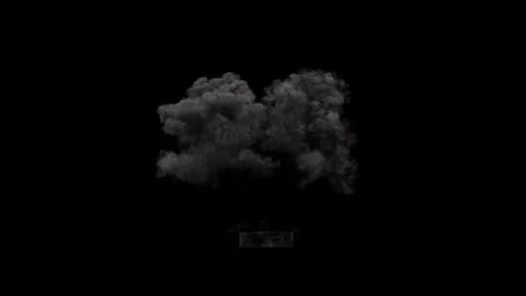 Bomb Explosion. Fire and Smoke Blast. Stock Footage 303279078