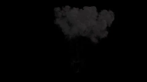 Bomb Explosion. Fire and Smoke Blast. Stock Footage 303279089