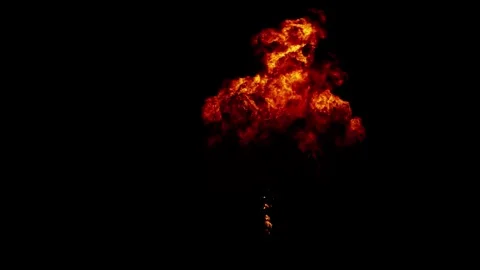Bomb Explosion. Fire and Smoke Blast. Video stock 303279122