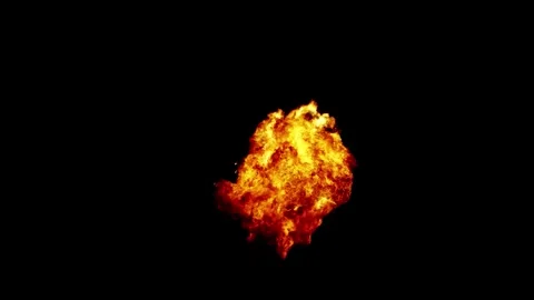 Bomb Explosion. Fire and Smoke Blast. Stockbeeldmateriaal 303279126