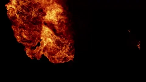 Bomb Explosion. Fire and Smoke Blast. Stock Footage 303279154
