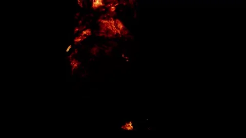 Bomb Explosion. Fire and Smoke Blast. Stock Footage 303279165