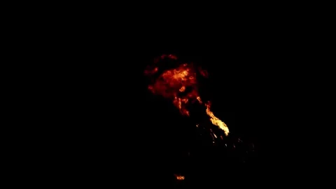 Bomb Explosion. Fire and Smoke Blast. Stock Footage 303279176
