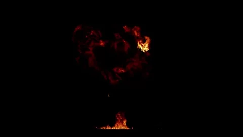Bomb Explosion. Fire and Smoke Blast. Stock Footage 303279189