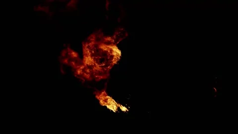 Bomb Explosion. Fire and Smoke Blast. Stock Footage 303279190