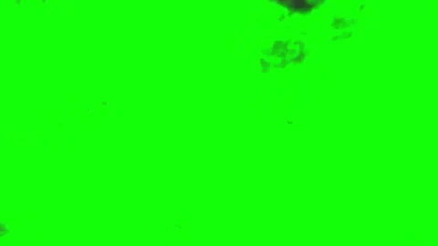 Bomb Explosion on Green screen with black and white Matte. 3D illustration Stock Footage 157490591