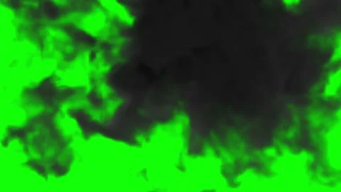 Bomb Explosion on Green screen with black and white Matte. 3D illustration Stock Footage 158169282