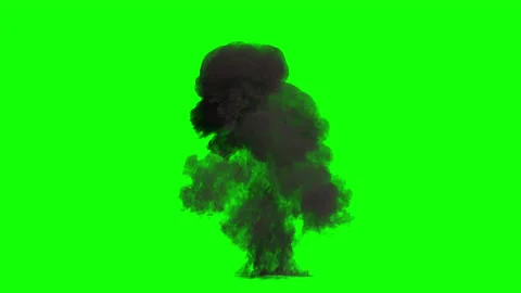 Bomb Explosion on Green screen with blac... | Stock Video | Pond5