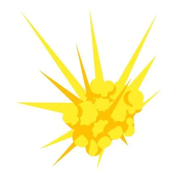 Bomb explosion icon, flat style Stock Illustration