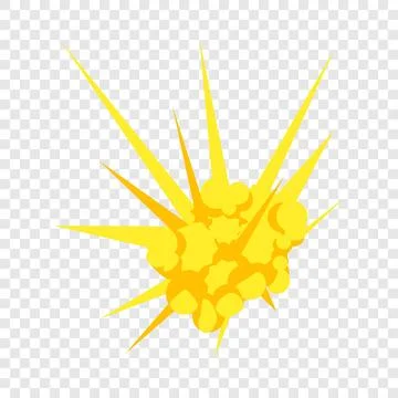 Bomb explosion icon, flat style Stock Illustration