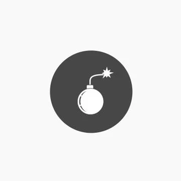 Bomb explosion icon Stock Illustration