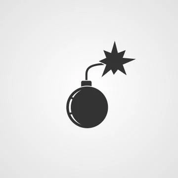 Bomb explosion icon Stock Illustration