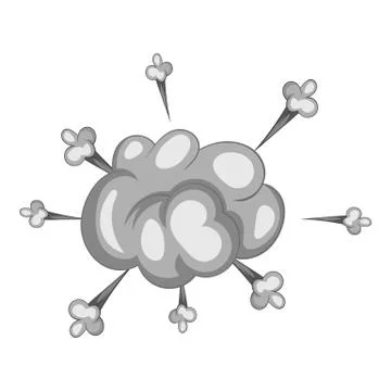 Bomb explosion icon monochrome 스톡 일러스트