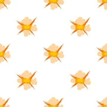 Bomb explosion pattern seamless vector Stock Illustration