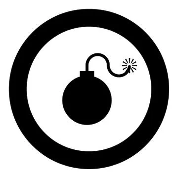 Bomb explosive military Anicent time bomb Weapon with fire spark concept adve Stock Illustration