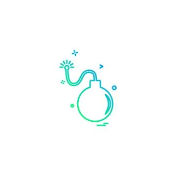 Bomb explosive war weapon icon vector design Stock Illustration