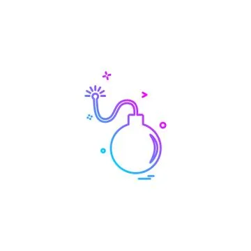 Bomb explosive war weapon icon vector design Illustrazione stock