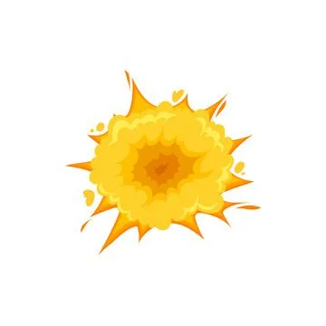 Bomb fire burst, explosion effect, fiery light Illustrazione stock