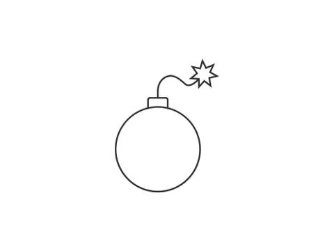Bomb, firework icon. Vector illustration, flat design. Stock-Illustration