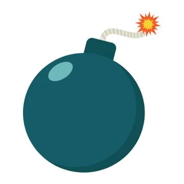 Bomb flat icon, dynamite and danger Illustrazione stock