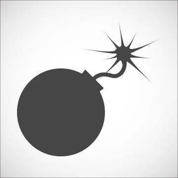 Bomb flat icon Stock Illustration