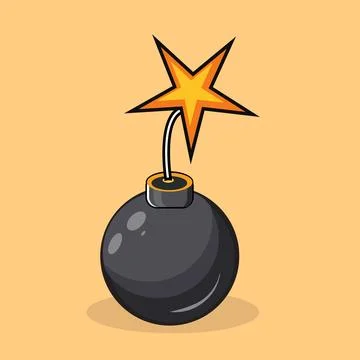 Bomb Floating Cartoon Vector Icon Illustration Stock Illustration