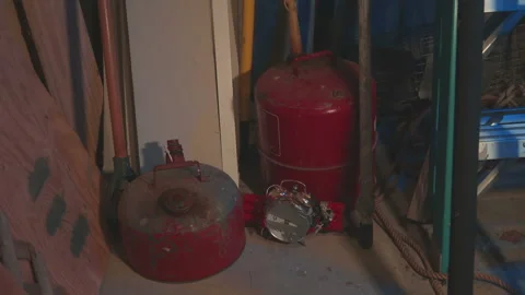 Bomb with gas cans Stock Footage 144873206