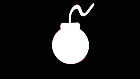 Bomb glitch animation Video stock 171852100