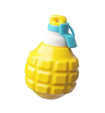 Bomb, grenade 3D plastic style vector icon, cartoon TNT explosive with detonator Illustration