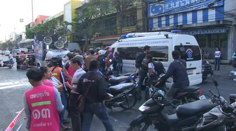 BOMB GRENADE BLAST ATTACK TERRORISM POLITICAL Stock Footage 38468065