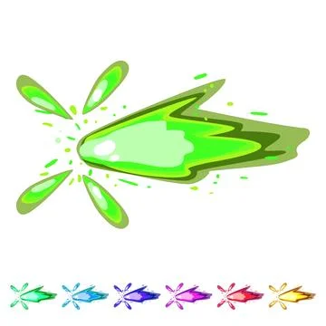 Bomb gun flash cartoon vector graphic Stockillustratie