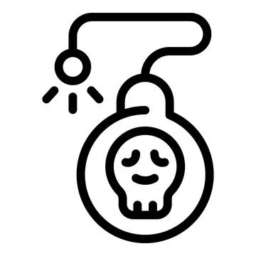 Bomb hacker attack icon outline vector. Signal passcode Stock Illustration