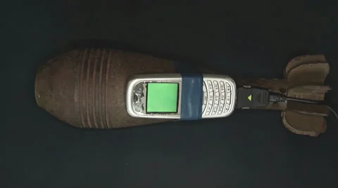 Bomb in the hands of terrorists, the potential danger. Stock Footage 23939914